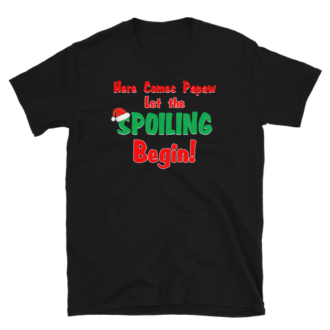 Christmas Spoiling Papaw T-Shirt S-3XL
