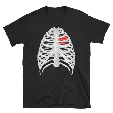 Halloween Trick Treat Skeleton Ribcage T-Shirt S-3XL