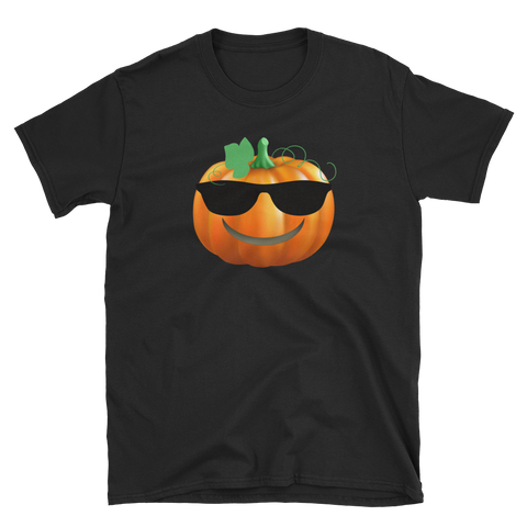 Halloween Pumpkin Emoji Sunglasses T-Shirt S-3XL