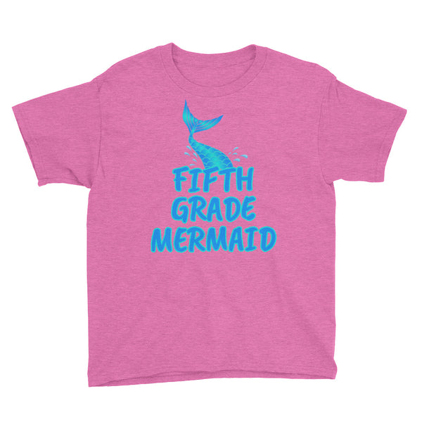 Back To School Fifth Grade Mermaid T-Shirt Youth XS-XL