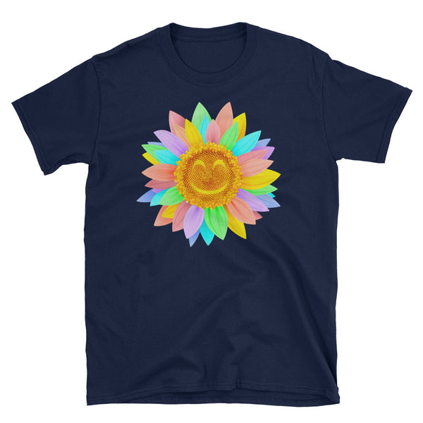 Sunflower Rainbow Smile T-Shirt S-3XL