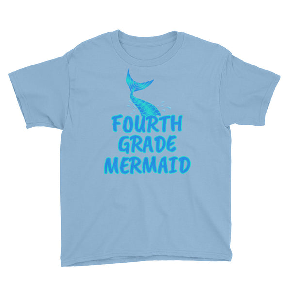 Back To School Fourth Grade Mermaid T-Shirt Youth XS-XL