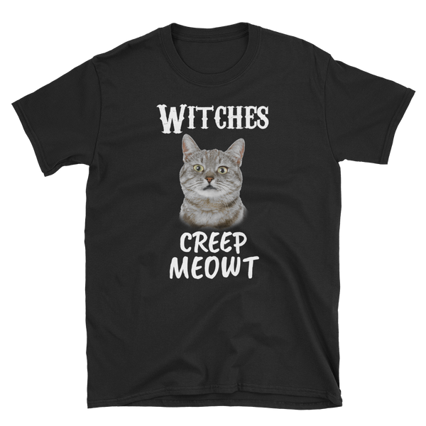 Halloween Trick Treat Cat Zombies Creep Meowt T-Shirt S-3XL