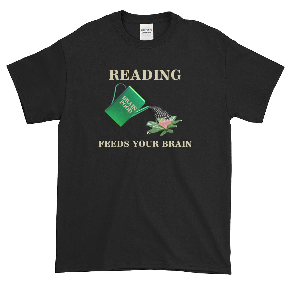 Teacher Reading Feeds Brain Book Short-Sleeve T-Shirt