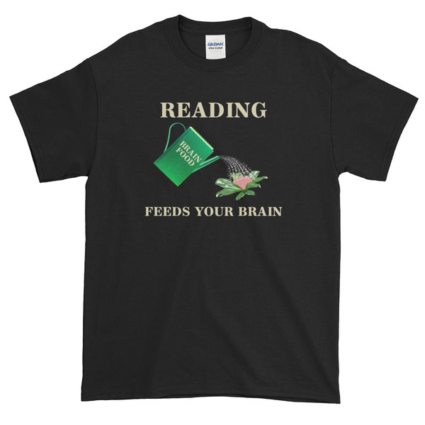 Teacher Reading Feeds Brain Book Short-Sleeve T-Shirt