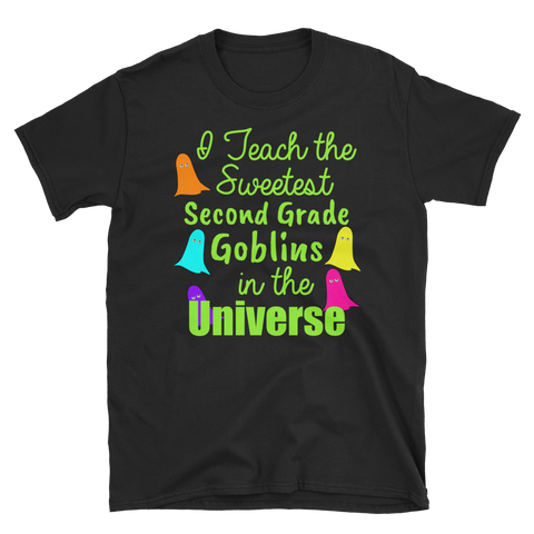 Halloween Second Grade Teacher Sweetest Goblins T-Shirt S-3XL