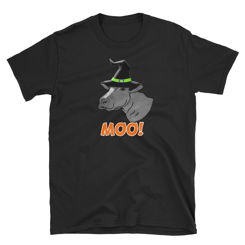 Halloween Trick Treat Cow Moo T-Shirt S-3XL