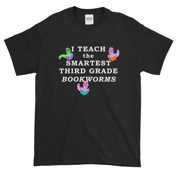 Third Grade Teacher Book Teach Bookworms Read Short-Sleeve T-Shirt