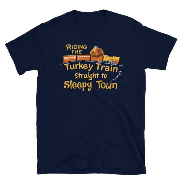Thanksgiving Turkey Train T-Shirt S-3XL
