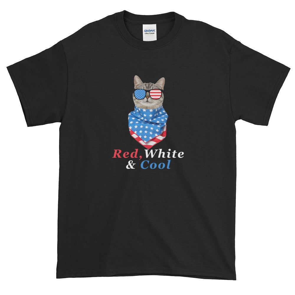 Fourth Of July Cat Flag Bandana Cool T-Shirt S-5XL