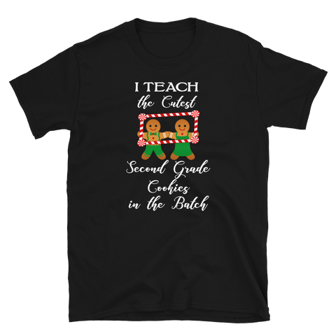 Christmas Second Grade Teacher Teach Cookies T-Shirt S-3XL