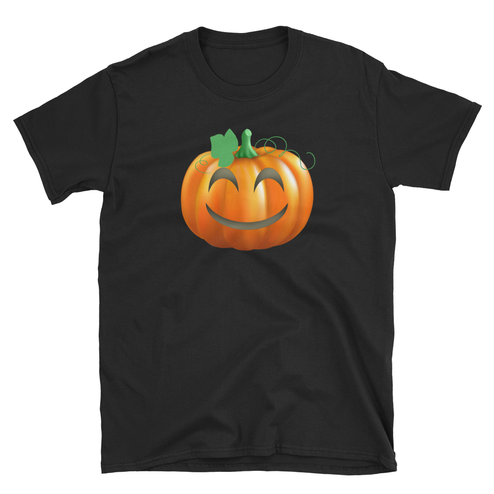 Halloween Pumpkin Emoji Happy T-Shirt S-3XL