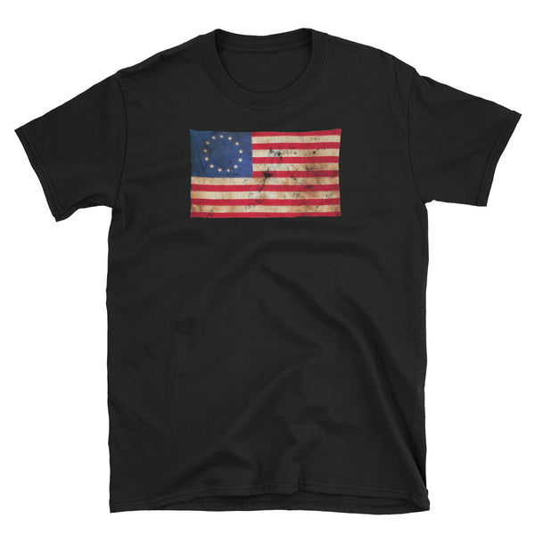 Betsy Ross American Flag Distressed T-Shirt S-3XL