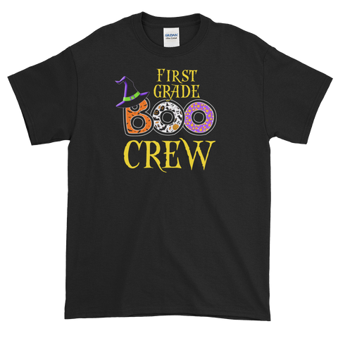 Halloween Teacher First Grade Boo Crew T-Shirt S-5XL