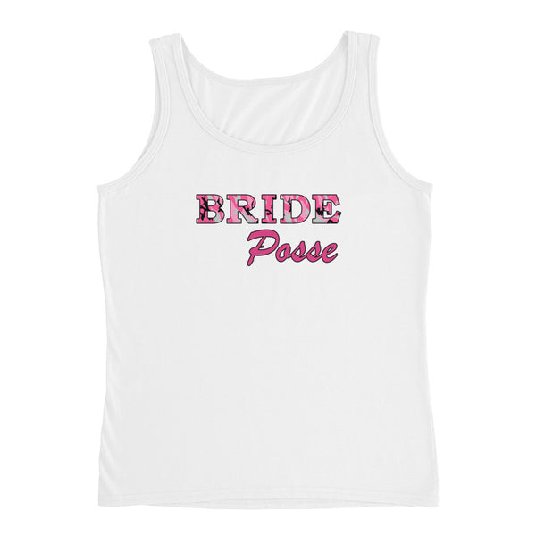 Bride Posse Country Wedding Bachelorette Party Camouflage Tank S-2XL