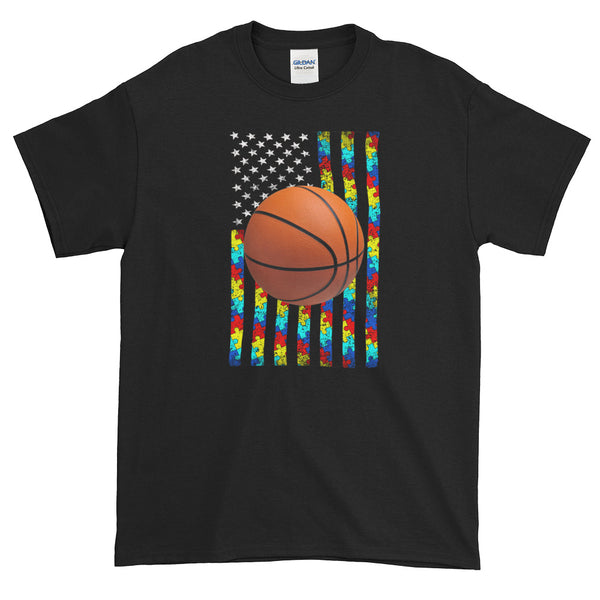 Autism Awareness American Flag Basketball S-5XL