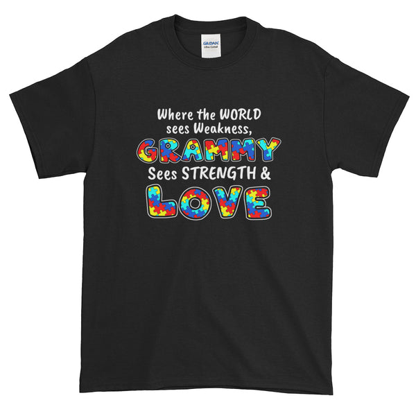 Autism Awareness Grammy Strength Short-Sleeve T-Shirt