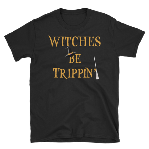 Halloween Trick Treat Witches Tripping T-Shirt S-3XL