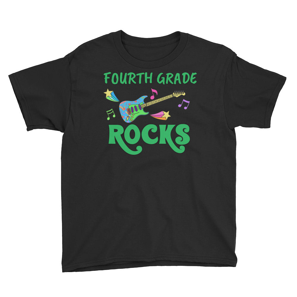Back To School Fourth Grade Rocks T-Shirt Youth XS-XL