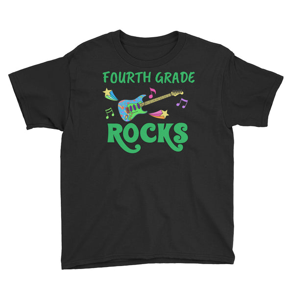 Back To School Fourth Grade Rocks T-Shirt Youth XS-XL
