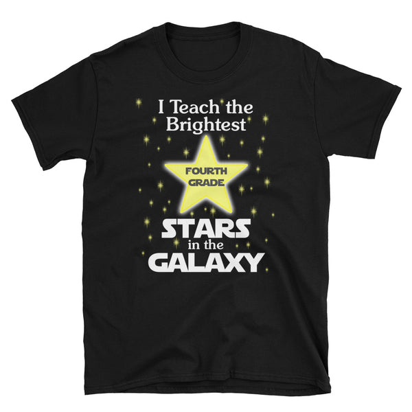 Back To School Fourth Grade Teacher Brightest Stars T-Shirt S-3XL