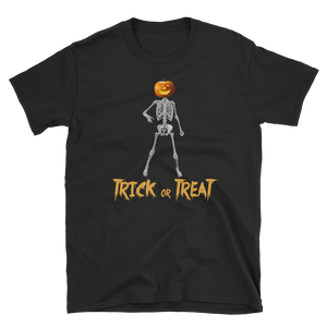 Halloween Trick Treat Skeleton T-Shirt S-3XL
