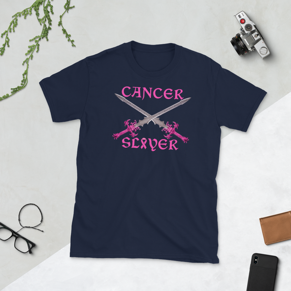 Breast Cancer Awareness Survivor Cancer Slayer T-Shirt S-3XL