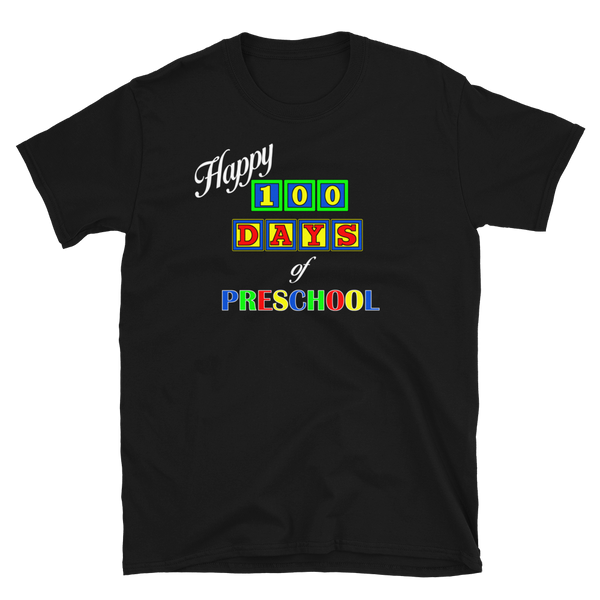 100 Days Of School Preschool Block Teacher Kids T-Shirt S-3XL