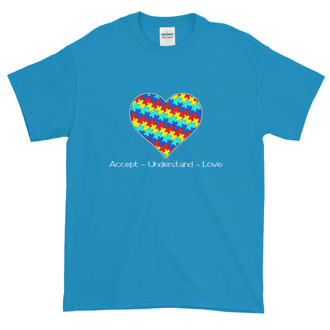 Autism Awareness Puzzle Heart Short-Sleeve T-Shirt