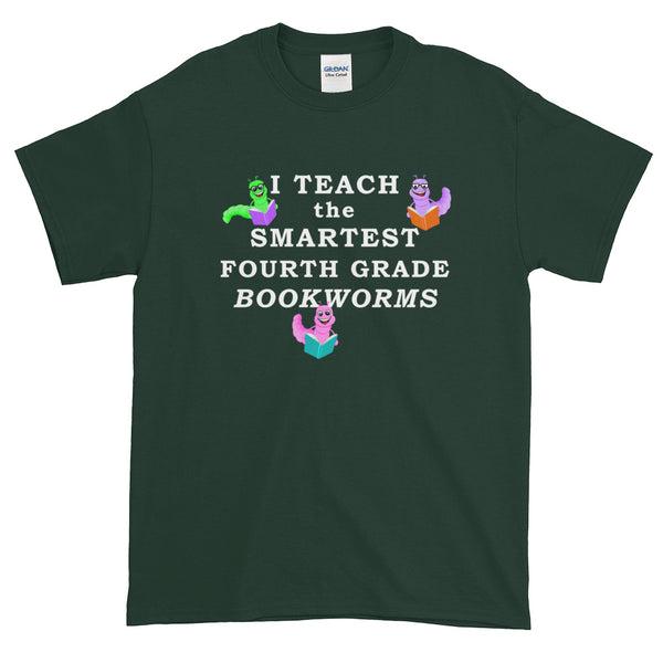 Fourth Grade Teacher Book Teach Bookworms Read Short-Sleeve T-Shirt
