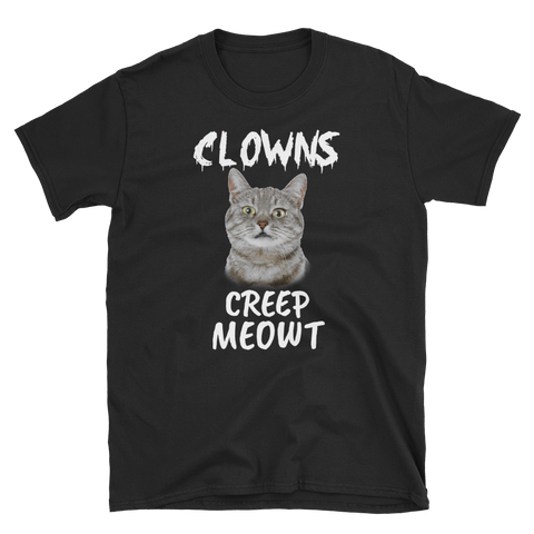 Halloween Trick Treat Cat Clowns Creep Meowt T-Shirt S-3XL