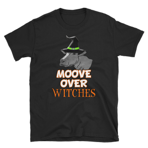 Halloween Trick Treat Cow Move Over Witches T-Shirt S-3XL