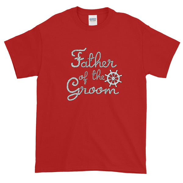 Father Of The Groom Beach Wedding Ship's Wheel T-Shirt S-5XL