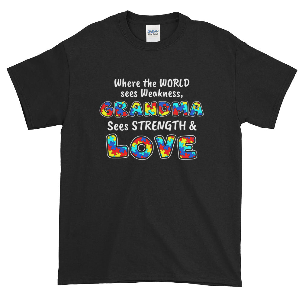 Autism Awareness Grandma Strength Short-Sleeve T-Shirt