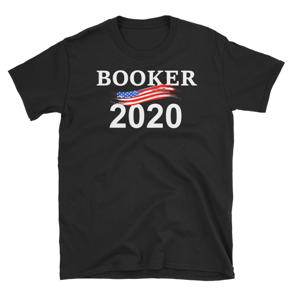 Cory Booker 2020 President Flag Swipe T-Shirt S-3XL