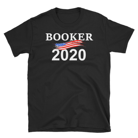 Cory Booker 2020 President Flag Swipe T-Shirt S-3XL