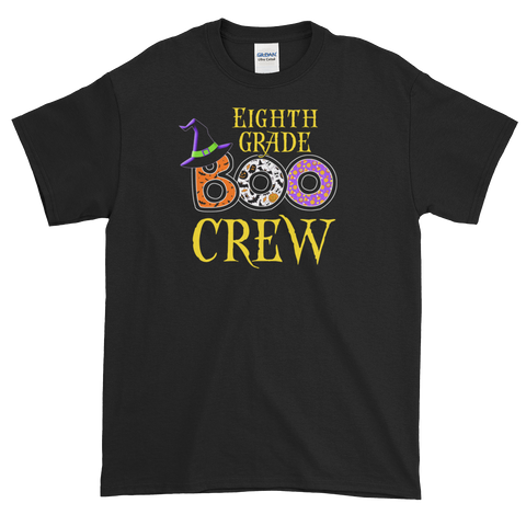 Halloween Teacher Eighth Grade Boo Crew T-Shirt S-5XL