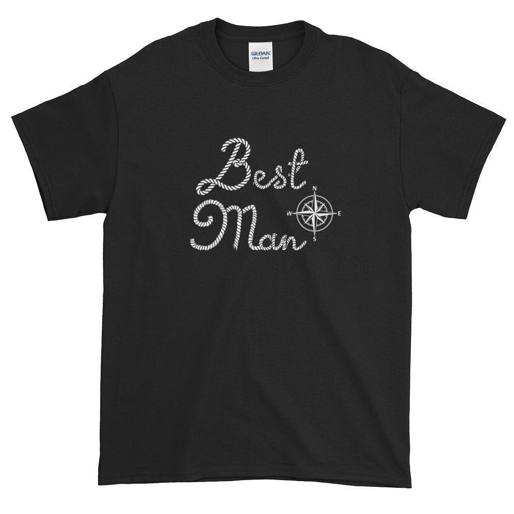 Best Man Bachelor Party Beach Wedding Compass T-Shirt S-5XL
