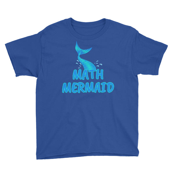 Back To School Math Mermaid T-Shirt Youth XS-XL