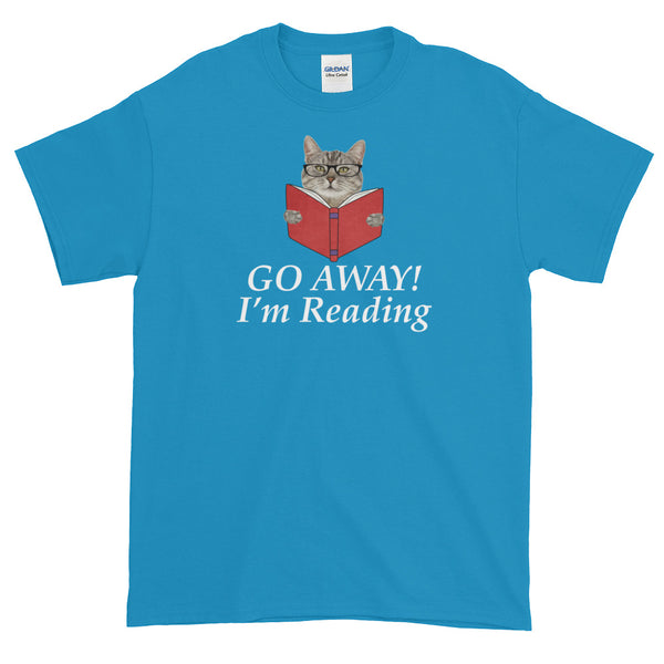 Reading Cat Book Go Away Short-Sleeve T-Shirt