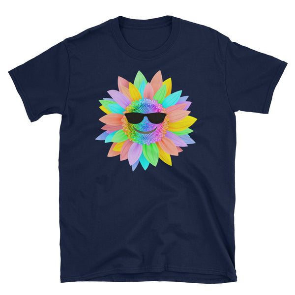 Sunflower Rainbow Smile Shades T-Shirt S-3XL