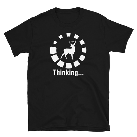 Funny Deer Hunting Hunter Thinking T-Shirt S-3XL