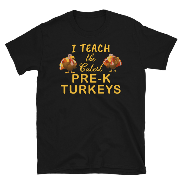 Teacher Thanksgiving Pre-K Turkeys T-Shirt S-3XL