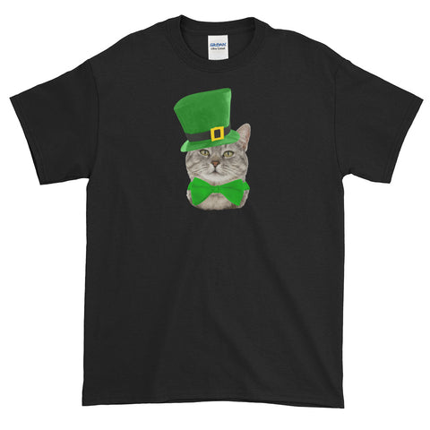 St Patricks Irish Leprechaun Cat Short-Sleeve T-Shirt