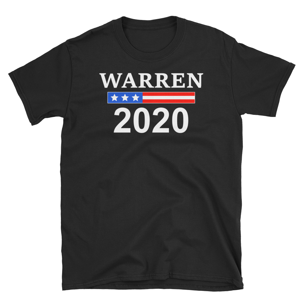 Elizabeth Warren 2020 President Flag Banner T-Shirt S-3XL