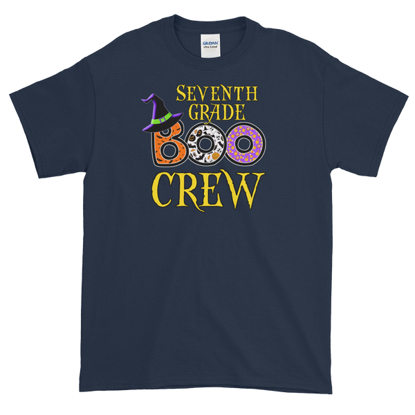 Halloween Teacher Seventh Grade Boo Crew T-Shirt S-5XL