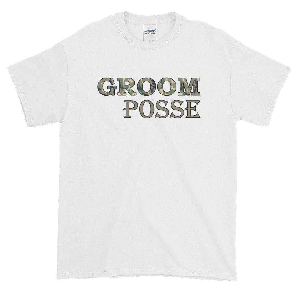 Groom Posse Bachelor Party Country Wedding Camouflage T-Shirt S-5XL
