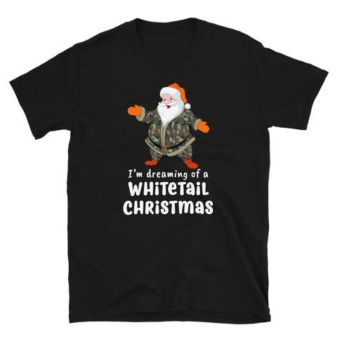 Christmas Santa Dreaming Whitetail Christmas T-Shirt S-3XL