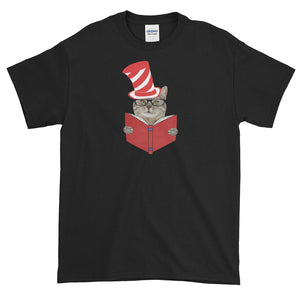 Reading Cat Book Short-Sleeve T-Shirt