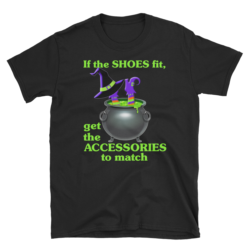 Halloween Trick Treat Witch Shoes Fit T-Shirt S-3XL